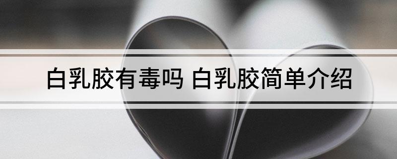 白乳胶有毒吗 白乳胶简单介绍(图1)